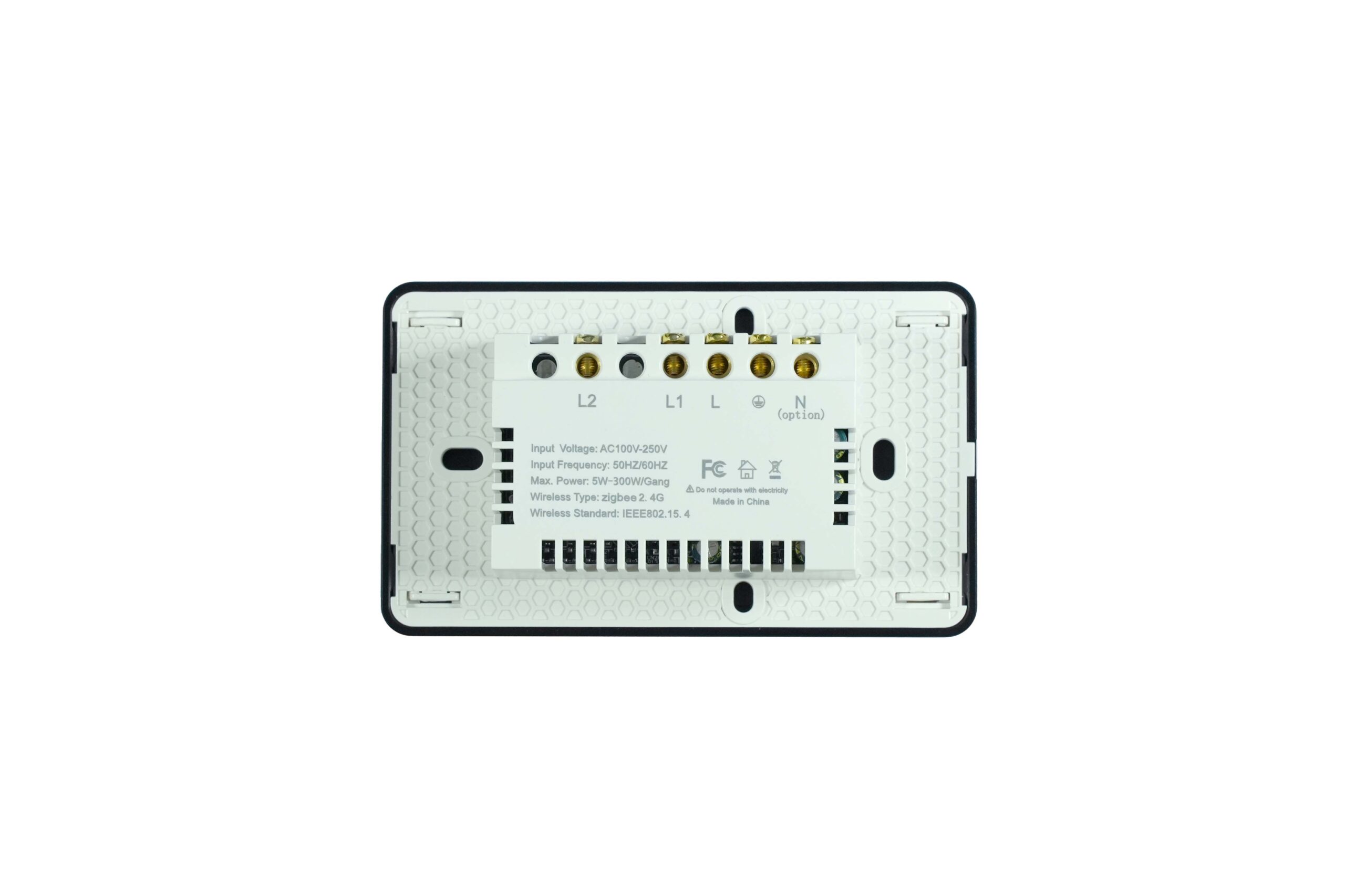 RINT8CH Switch Black 2 gang Back