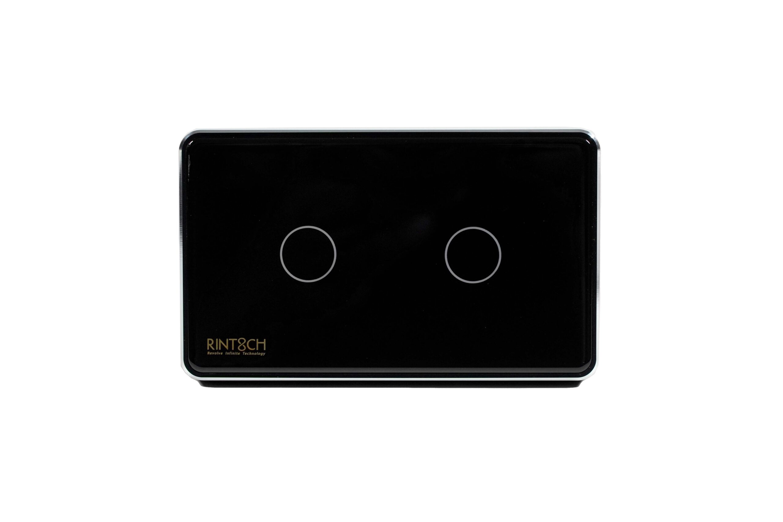 RINT8CH Switch Black 2 gang Front