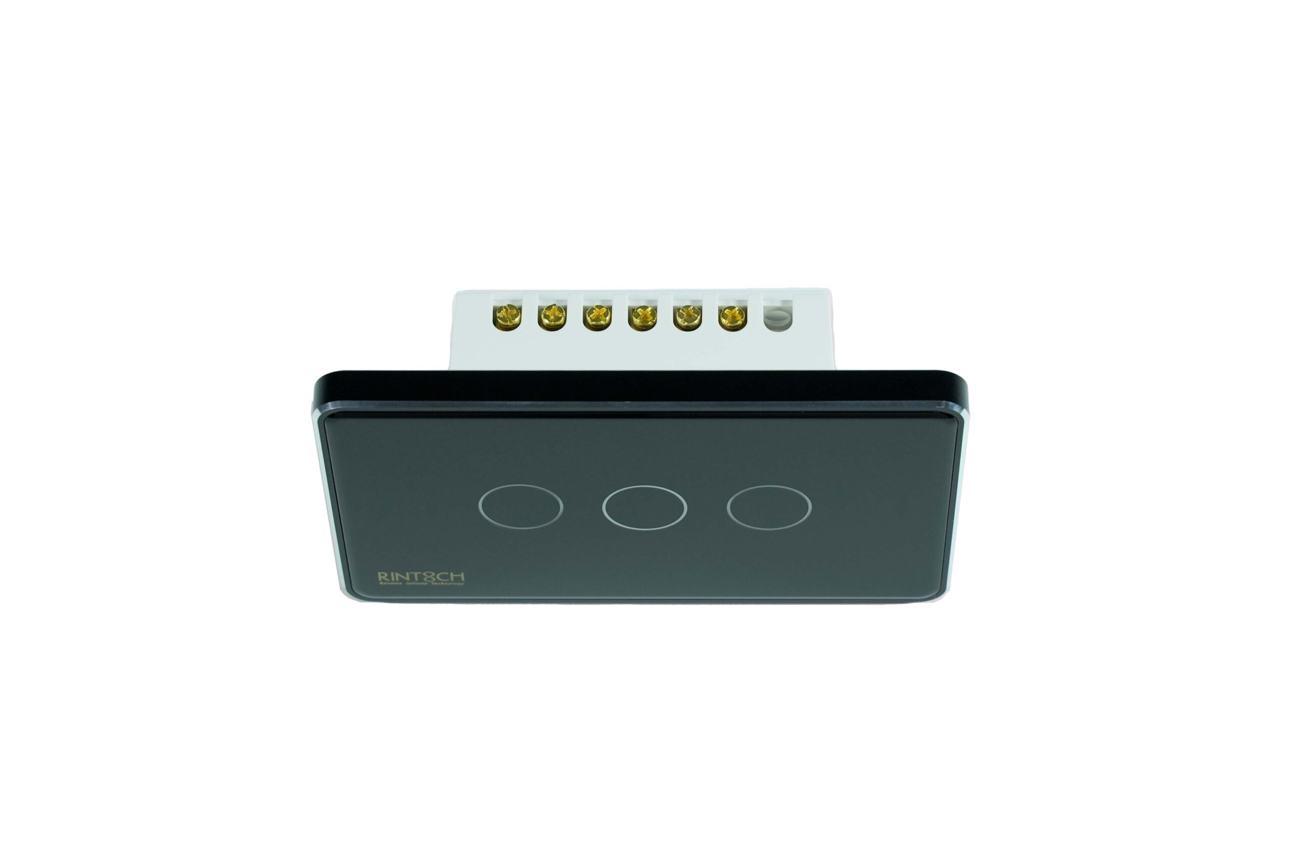 RINT8CH Switch Black 3 gang Angle