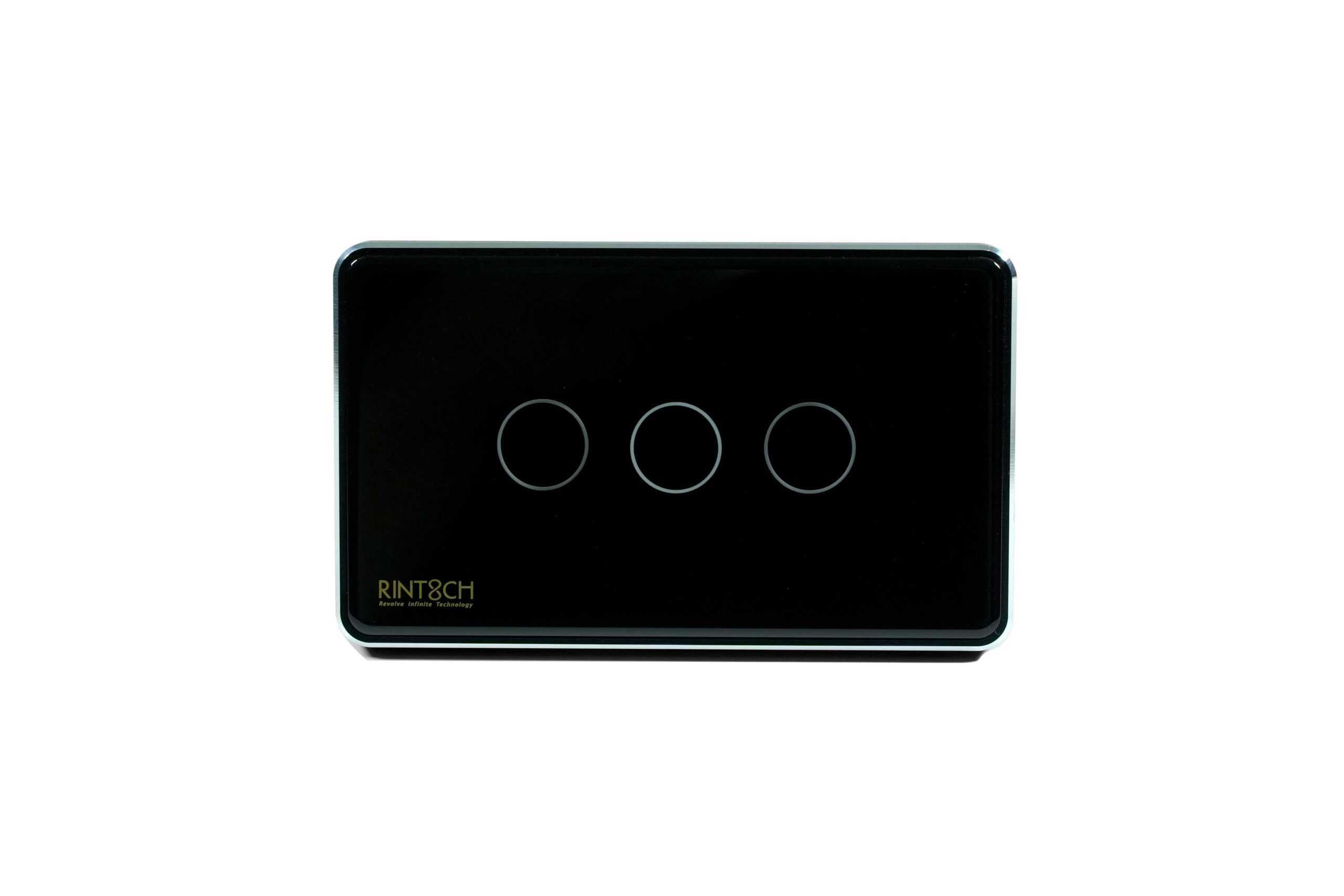RINT8CH Switch Black 3 gang Front