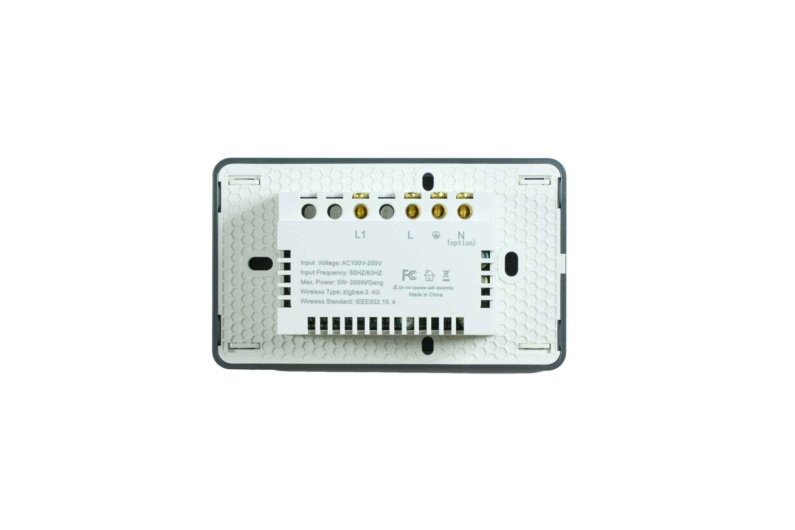 RINT8CH Switch Grey 1 gang Back