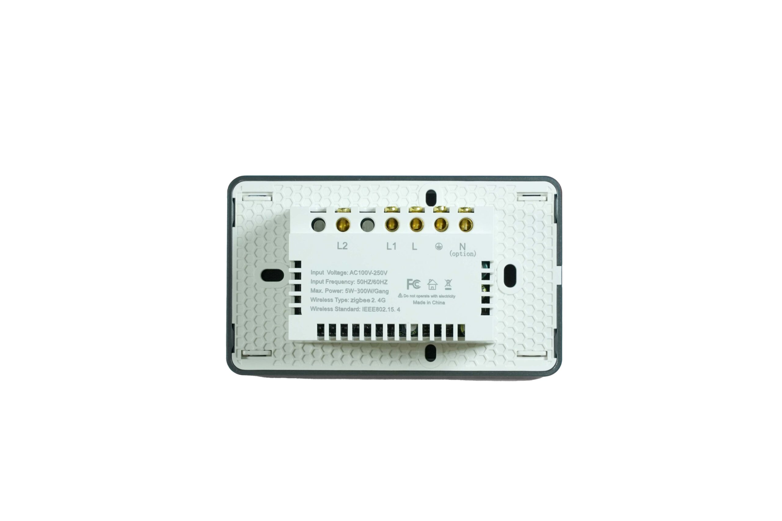 RINT8CH Switch Grey 2 gang Back
