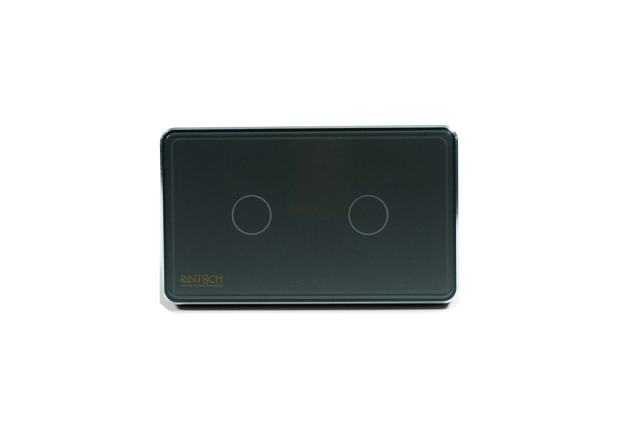 RINT8CH Switch Grey 2 gang Front