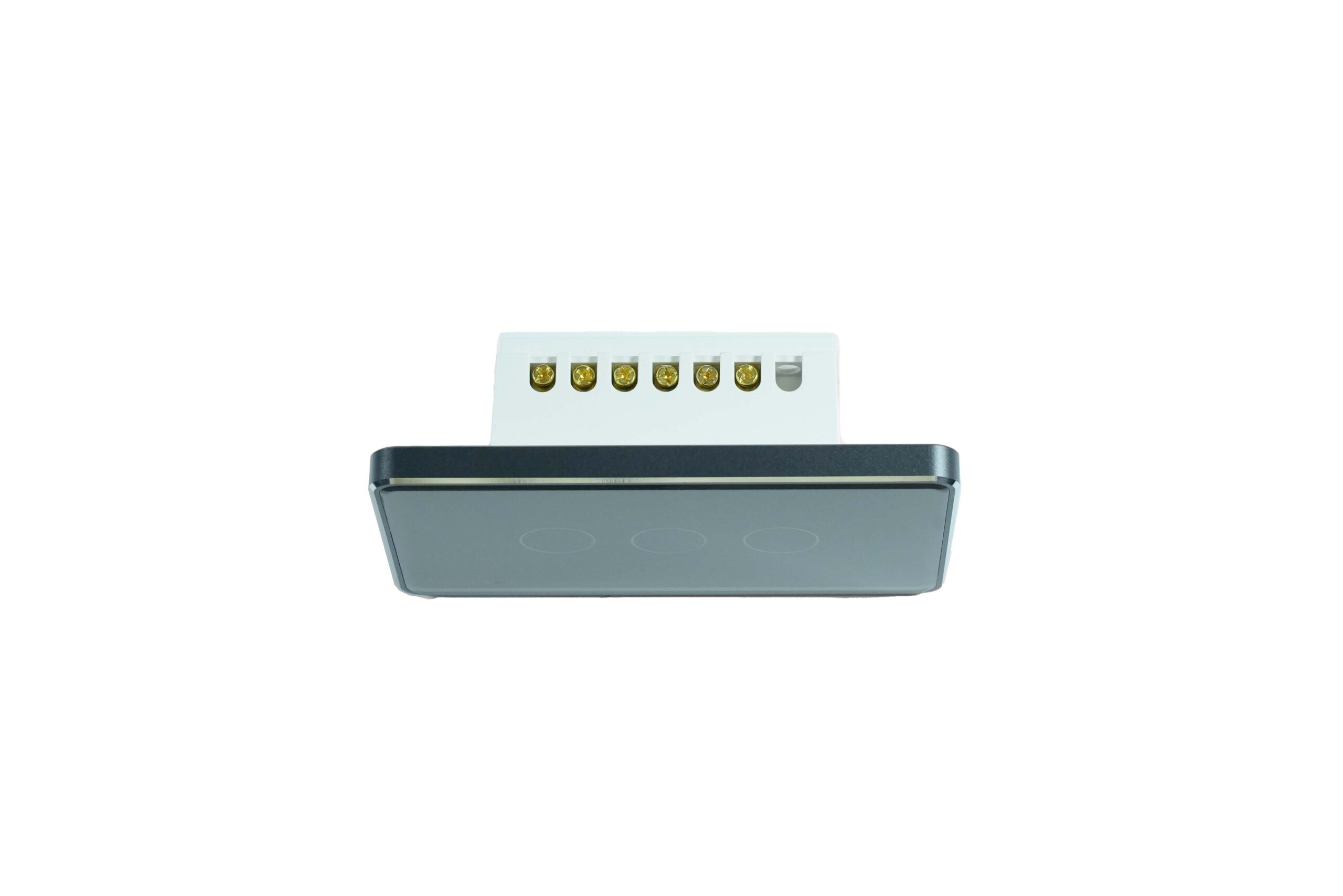 RINT8CH Switch Grey 3 gang Angle