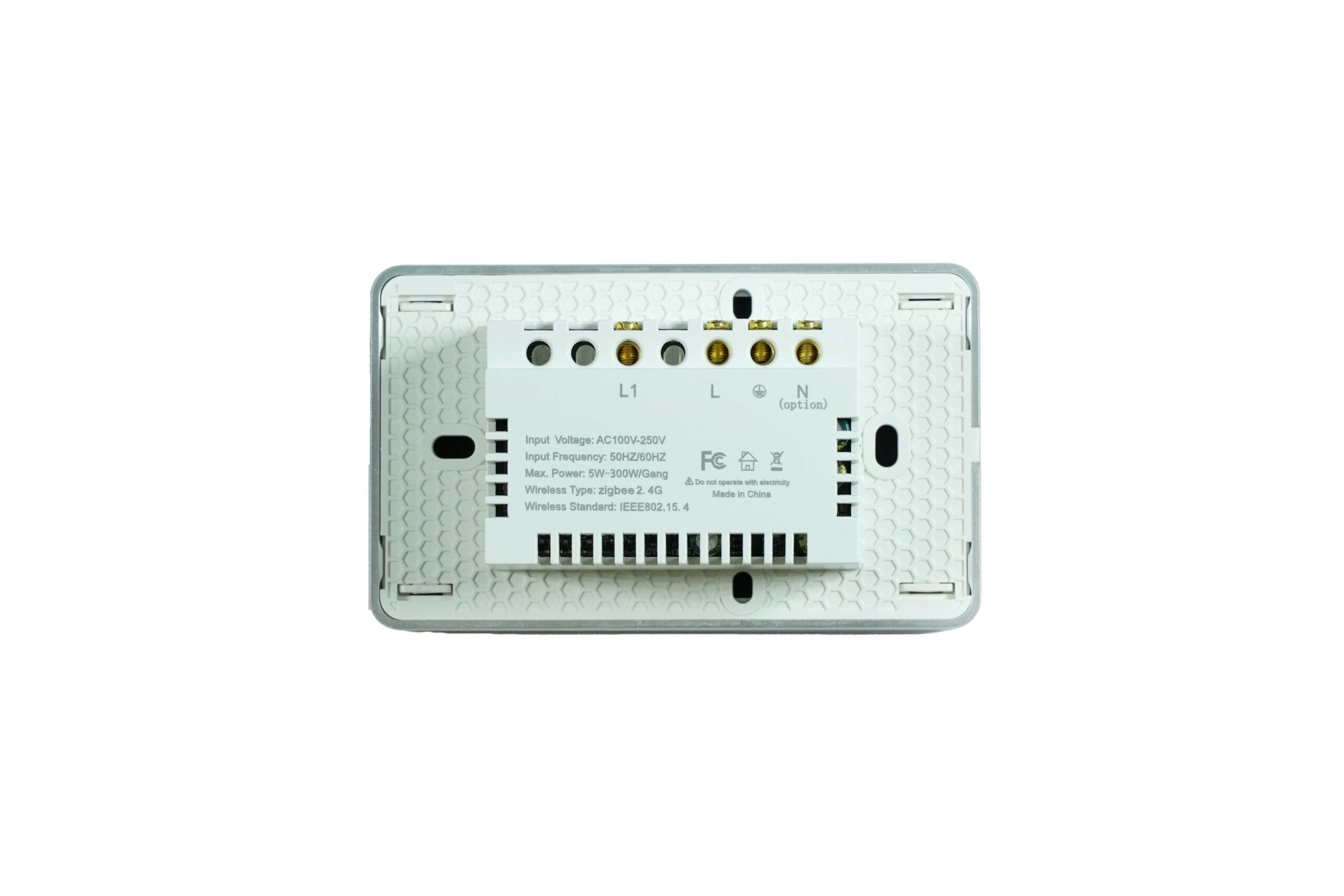 RINT8CH Switch White 1 gang Back