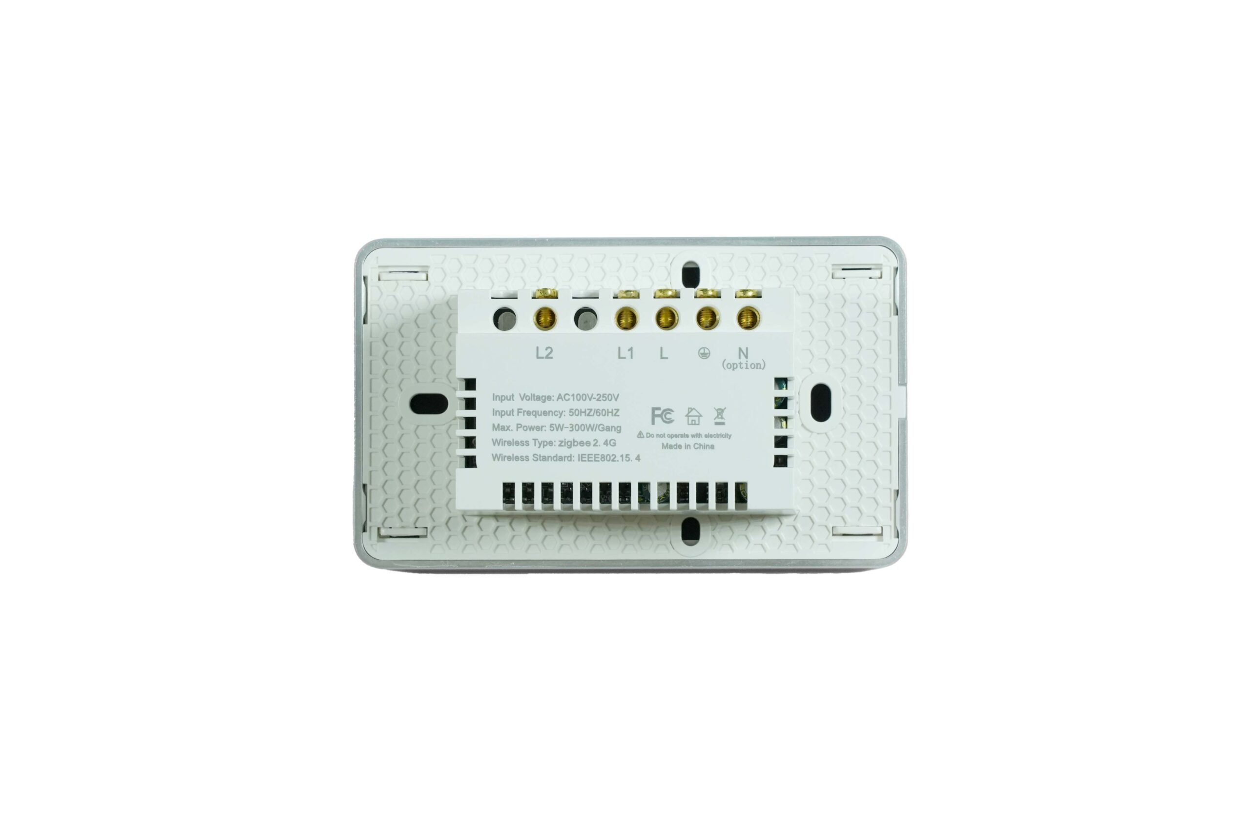 RINT8CH Switch White 2 gang Back